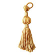 © Pornarun - A close-up of a single, golden tassel with a knotted top and a fluffy, textured body.