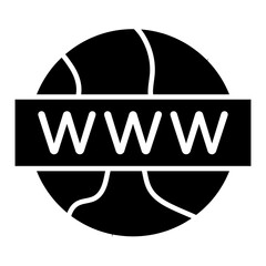 Wall Mural - a flat design icon of web browser, www vector