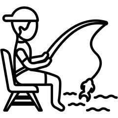 Canvas Print - Fishing Icon