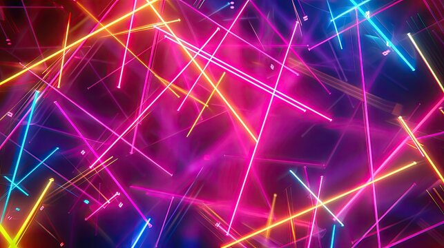 abstract background of fun neon lights for a reggaeton game card 