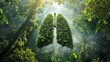© Bijac - human lungs formed by lush green forest healthy living concept digital art