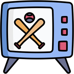 Wall Mural - Baseball Streaming Icon