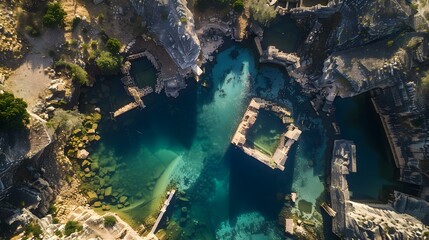 Poster - The flooded quarries turned into a lake img