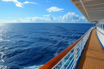 Wall Mural - Cruise ship deck at sea