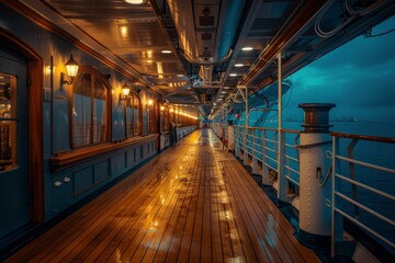 Wall Mural - Cruise ship deck, travel concept