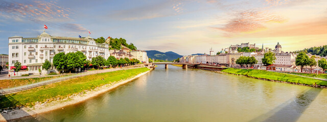 Canvas Print - Blick über Salzburg, Österreich 