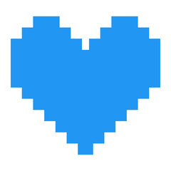 Wall Mural - pixel art heart shape emoticon icon, retro pixel love icon button