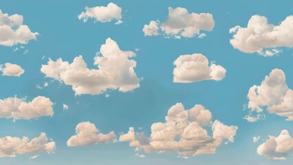 Wall Mural - sky is filled with clouds, creating sense of depth and vastness