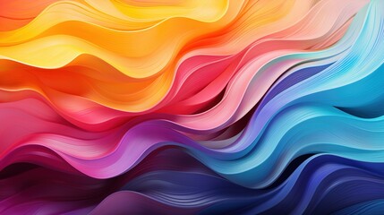 Wall Mural - vibrant abstract swirls in pride flag colors evoke dynamic motion with bright energy