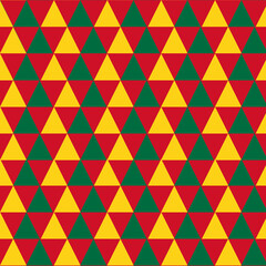 Poster - A vibrant background made up of colorful triangles. This unique and dynamic design creates an eye-catching visual effect, perfect for adding a touch of creativity and modernity to any project.