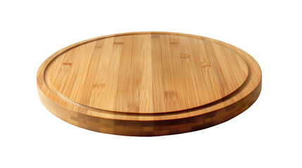 Swirled Olive Wood Cheese Board, A round olive wood cheese board displaying distinctive swirled grain patterns, perfect for elegant food presentation, isolated on white.