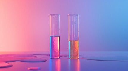 Canvas Print - A test tubes in science lab.