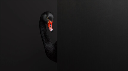 Wall Mural - Concept of a black swan event