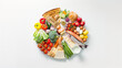 © Amit - Visual Guide to a Balanced Diet on a White Background