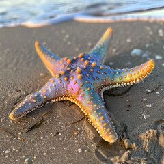 Sticker - starfish on the beach