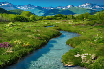 Poster - mountain river in the mountains