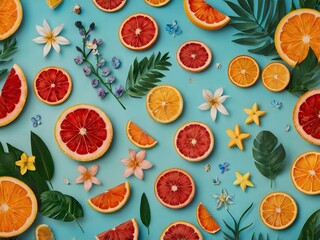 seamless pattern with fruits