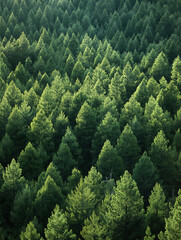  A forest of pine trees,High-Angle View