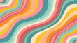© Ziyan - Abstract horizontal background with colorful waves. Trendy vector illustration in style retro 60s, 70s. Pastel colors