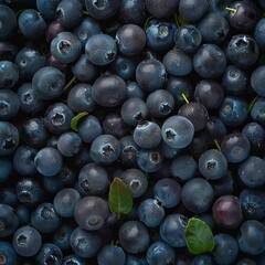 Wall Mural - Blackthorn berry texture background, Prunus spinosa fruits pattern, many sloe berries mockup, sloeberry banner