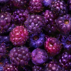 Wall Mural - Marionberry texture background, subgenus Rubus fruits pattern, many blackberry cultivar mockup