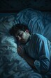 © Evghenii - man sleeping in bed Generative AI