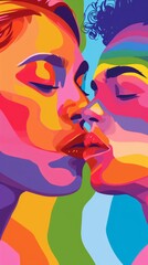 Wall Mural - Vibrant LGBTQ+ Clip Art Bundle for Surrealistic Pride Month Celebration