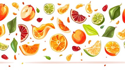 Wall Mural -  background, wallpaper, illustration, vector, isolated, texture, element, drawing, tropical, design, flat, decoration, print, retro, variety, bowl, food, snack, healthy, organic, almond, nut, fruit, v