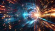 © Taufik - Technology screen with abstract high speed technology POV motion blur