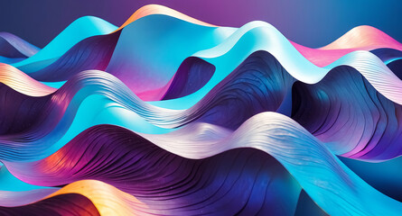 Poster - Abstract Wavy Background with Vibrant Colors