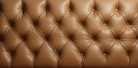 Wall Mural - sofa textured with leather upholstery against a brown wall
