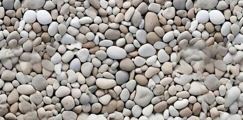 Wall Mural - gravel seamless texture as a background a row of rocks arranged in a row from left to right, with a small rock on the left and a larger rock on the right