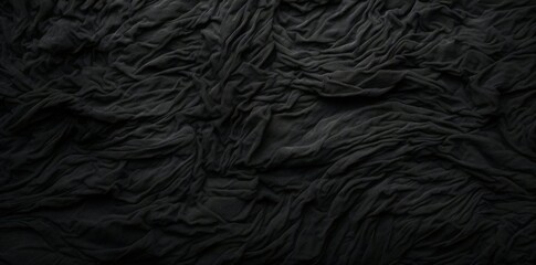 Poster - black textile texture as a background a row of black fabric arranged in a row from left to right, with a white stripe in the center