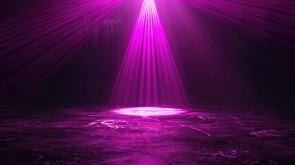 Poster - Violet spotlight on black background with top illumination clipart