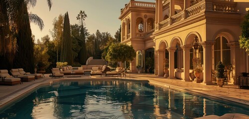 Wall Mural - pool at night