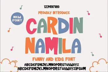 Vector Illustration Playful Handmade Typography. Font For Kids And Games