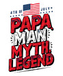 © MiftahulJannat - Papa Man Myth Legend t shirt Design