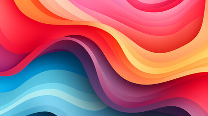 Colorful wave presentation design illustration