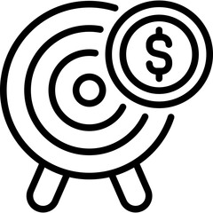 Canvas Print - business target icon