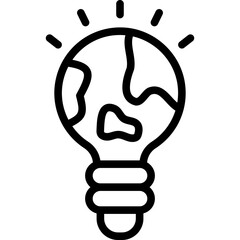 Wall Mural - eco bulb icon