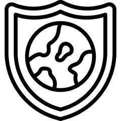 Sticker - earth shield icon