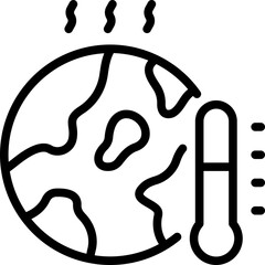 Sticker - global warming icon