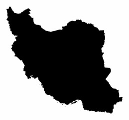 Wall Mural - Iran silhouette map