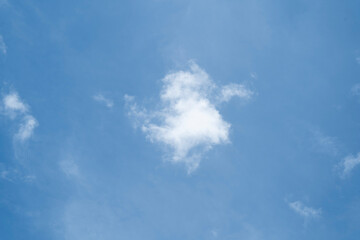 Canvas Print - Cumulus clouds in the blue sky.