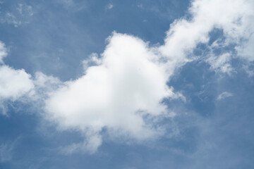 Canvas Print - Cumulus clouds in the blue sky.