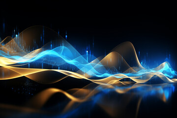 Wall Mural - Abstract technology mesh digital line electronic network data innovation concept background.