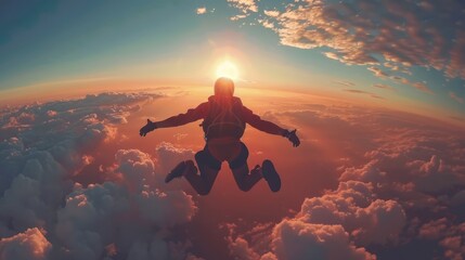 Wall Mural - sky diving