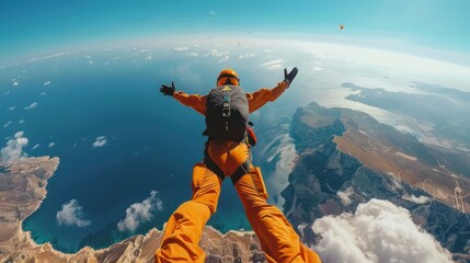 Wall Mural - sky diving