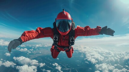 Wall Mural - sky diving
