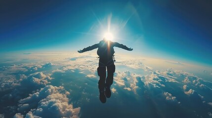 Wall Mural - sky diving